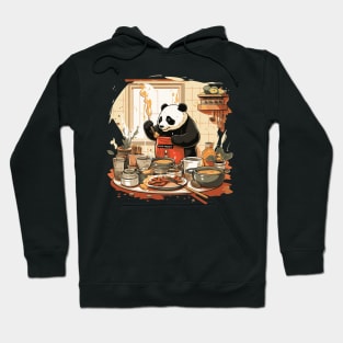 Panda Food Passion: Cuddly Charm Ramen Panda Feast Mode: Culinary Cuteness Hoodie